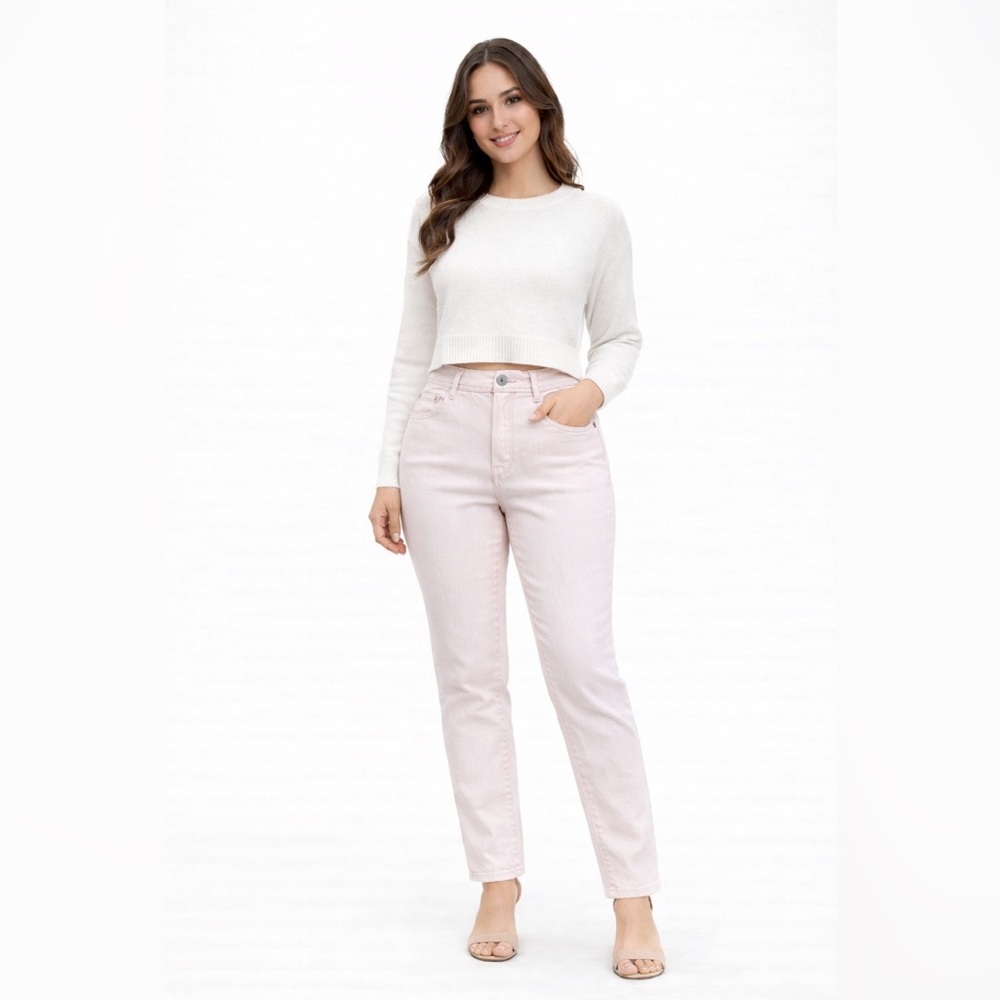 Style & Co. Light Pink Straight Slim Jeans